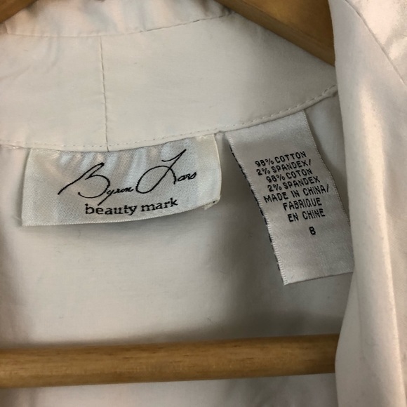Byron Lars Beauty Mark White Dress Shirt. Sz.8 - Picture 6 of 8